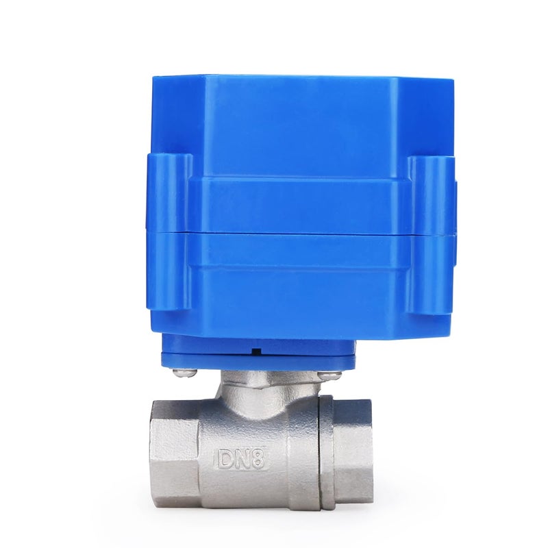 U.S. Solid 1/4" Motorized Ball Valve, Stainless Steel Electrical Valve with Full Port, 9-24V DC, 5 Wire Setup, Compatible with Indicator Lights for Open/Closed Position - Image 4